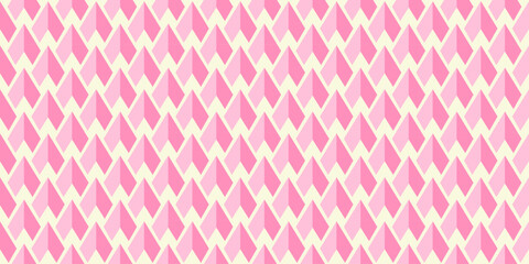 Pink geometric triangle tile pattern vector, wallpaper, background, fabric