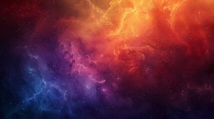 Colorful galaxy background with stars and nebulas - obrazy, fototapety, plakaty