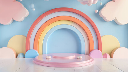 Playful Rainbow Gateway, Cotton Clouds Fantasy