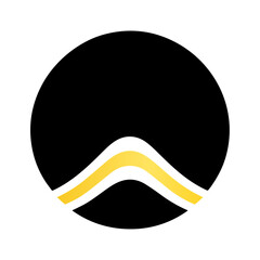 Black and gold abstract circle decoration