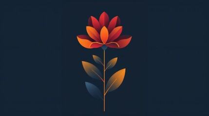 A minimalist representation of a flower