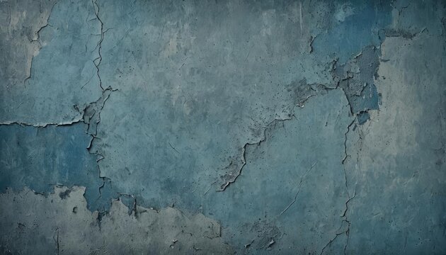 blue rust plaster Wall background