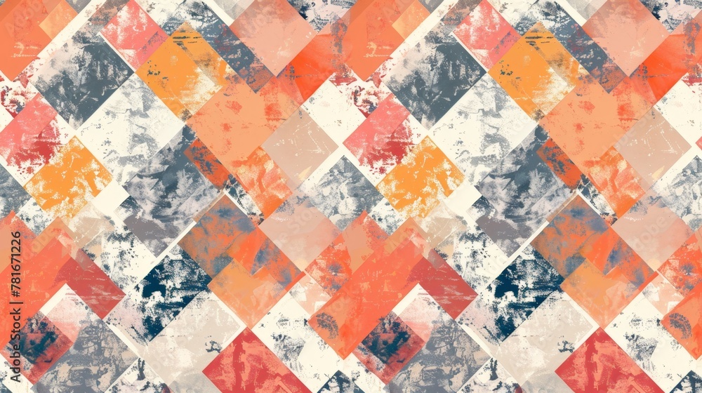 Poster Abstract background in a checkered pattern