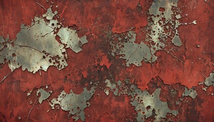 rust and old red grey plaster Wall background