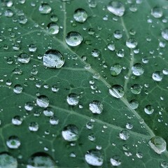 Water drop on leaf