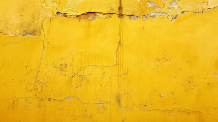 Peeling yellow paint wall and fire hydrant