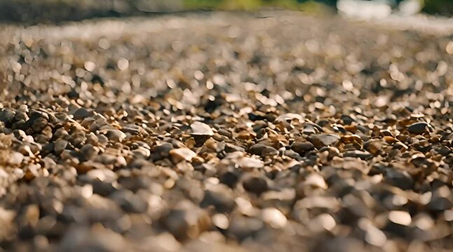 Textured Background of Decorative Gravel Path