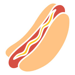 hotdog fastfood vector illustration