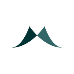Fototapeta premium dark green mountain simple icon logo vector