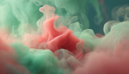 ai generative of hyper realistic of forming clouds, this smoke has a pastel theme with pink smoke...