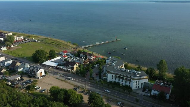 Beautiful Landscape Chalupy Piekny Krajobraz Aerial View Poland