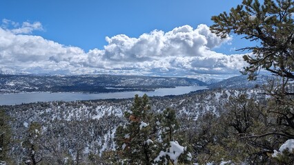 Big Bear Lake Hike on a Snowy Day
