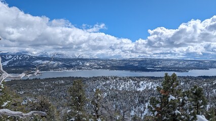 Big Bear Lake Hike on a Snowy Day