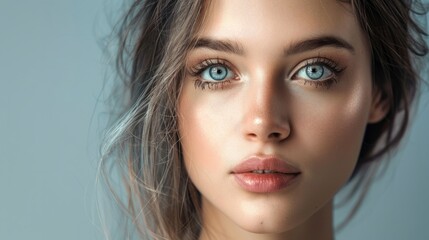 Naklejka premium woman's face, half young, half old. generative ai