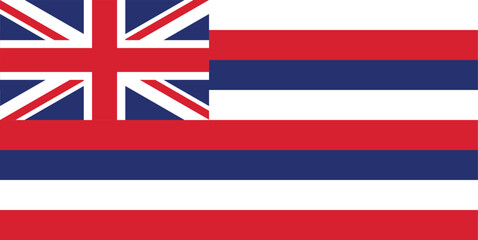 Flag of the State of Hawaii. United States of America