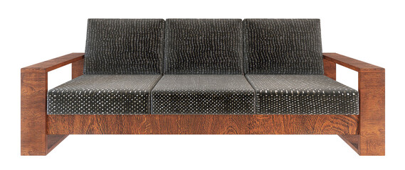 3d rendered image of modern living room sofa in the transparent background