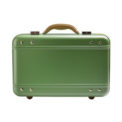 Green Suitcase Isolated on White Background