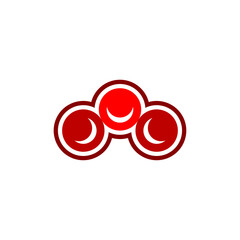 red blood cells symbol vector logo