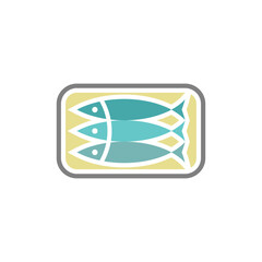 sardines canned fish logo vector icon