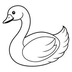 illustration of a white duck