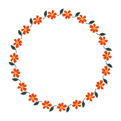 vector floral frame design template