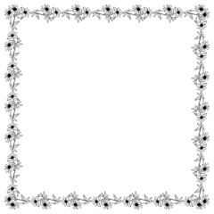 vector floral frame design template