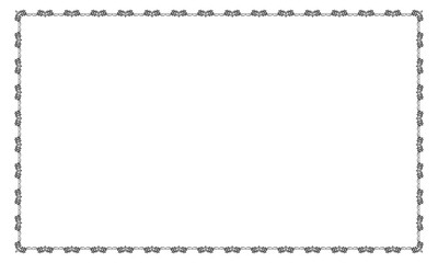 vector hand drawn ornamental frame on white background