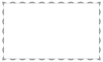 vector hand drawn ornamental frame on white background