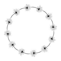 vector floral frame design template