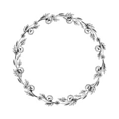 vector floral frame design template