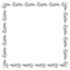 vector floral frame design template