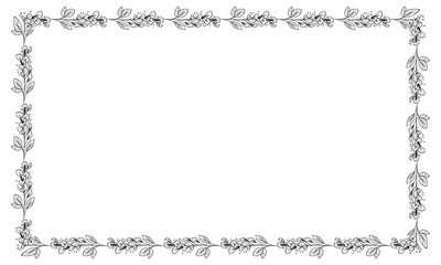 vector floral frame design template