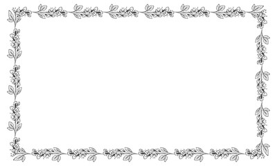 vector floral frame design template