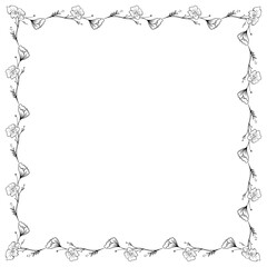 vector floral frame design template