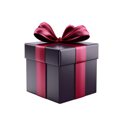 Obraz premium Gift Box with Ribbon Isolated on White Transparent Background