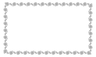 vector floral frame design template