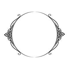 vector hand drawn doodle frame on white