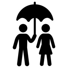 umbrella icon, simple vector design