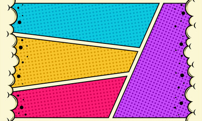 Colorful abstract comic background design