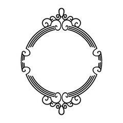 vector hand drawn doodle frame on white