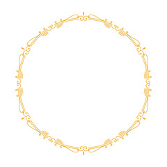 vector hand drawn ornamental frame on white background