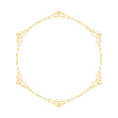 vector hand drawn ornamental frame on white background