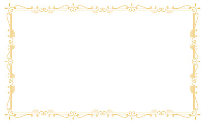 vector hand drawn ornamental frame on white background