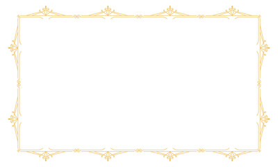 vector hand drawn ornamental frame on white background