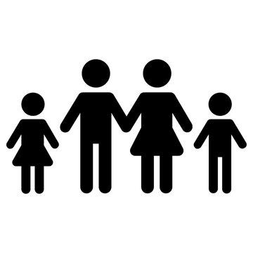 family icon, simple vector design