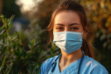 Photo of a Beautiful Nurse, Generative AI