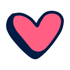 Vector love or heart cartoon icon vector illustration