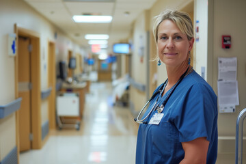 Photo of a Beautiful Nurse, Generative AI