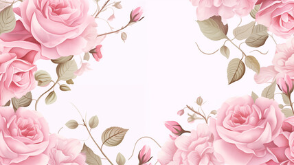 pink rose watercolor background	