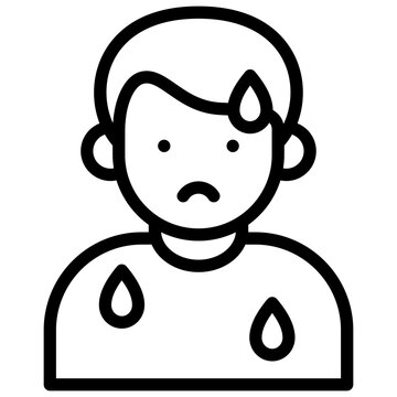 recommend clip art: sweating icon illustration design with outline